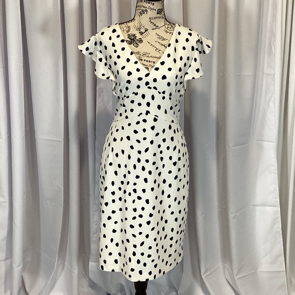 131. DKNY White & Blue Sheath Dress NWT Size 14 - Picture 2 of 6